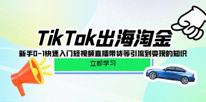 TikTok营销全解：新手专属快速入门，直通车转亏为盈秘诀-中赚网-自学成才-前途喜乐资源网